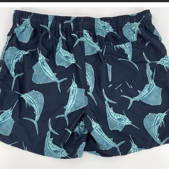 Jake Austin Marlin Swim Trunks board shorts Size M medium lined w pockets navy - Picture 3 of 5